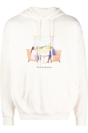 Drôle de Monsieur Voyage logo-print hoodie