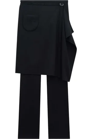 Courrèges Overskirt wool tailored trousers