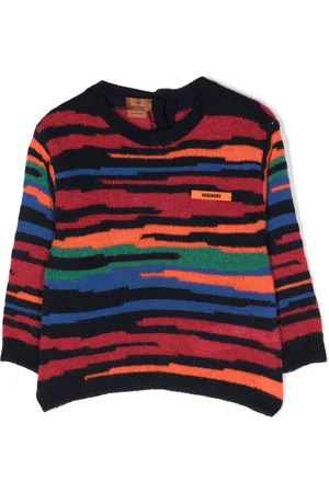 Missoni Logo-patch intarsia-knit jumper