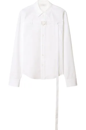 OFF-WHITE Buckled cotton-poplin shirt