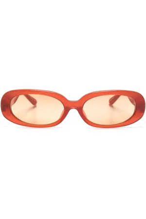 Linda Farrow Cara oval-frame tinted sunglasses