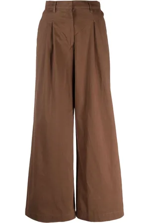 Pinko Wide-leg cotton trousers