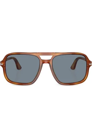 Persol Tortoiseshell-effect pilot-frame sunglasses
