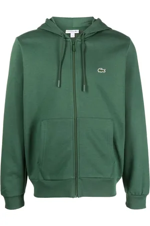 Lacoste Logo-embroidered zip-up hoodie