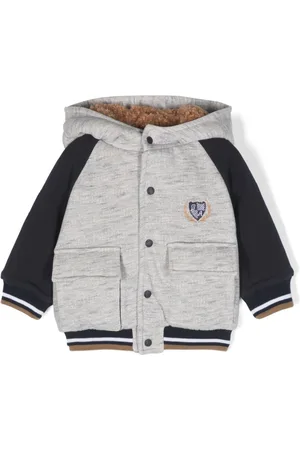 PATACHOU Logo-patch hooded bomber jacket