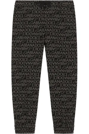 Dolce & Gabbana Logo-print cotton-blend trousers