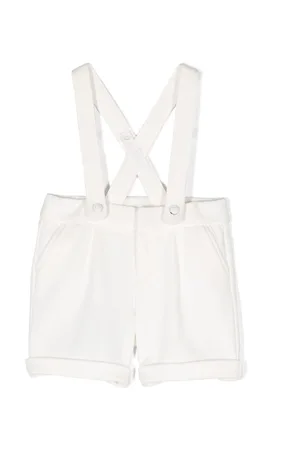 Dolce & Gabbana Textured detachable-strap dungaree shorts