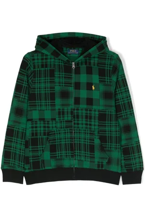 Ralph Lauren Polo Pony plaid zip-up hoodie