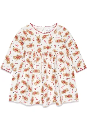 Rachel Riley Graphic-print embroidered-edge dress