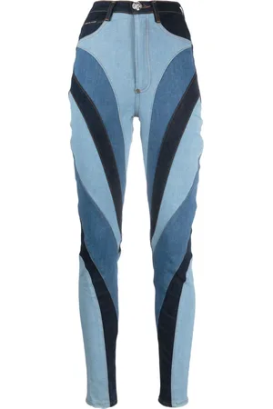 Philipp Plein Patchwork-design high-waist skinny jeans
