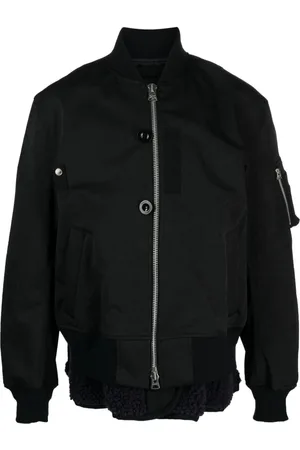 SACAI Layered band-collar bomber jacket