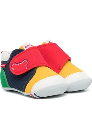 Miki House Colour-block touch-strap sneakers