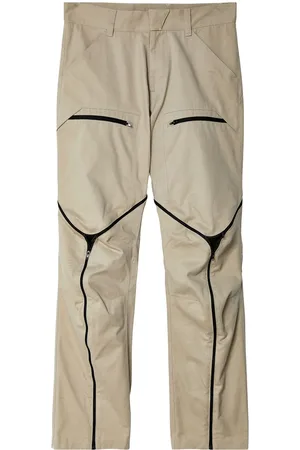 Olly Shinder Zip-detailing cotton straight-leg trousers