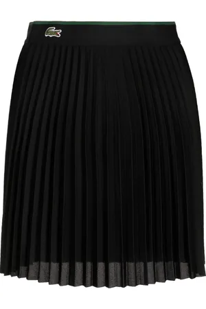 Lacoste Logo-embroidered elasticated pleated miniskirt