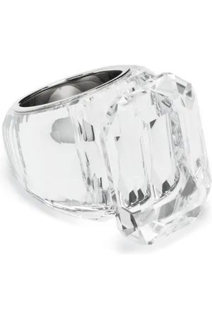 Swarovski Lucent crystal-embellished sterling silver ring