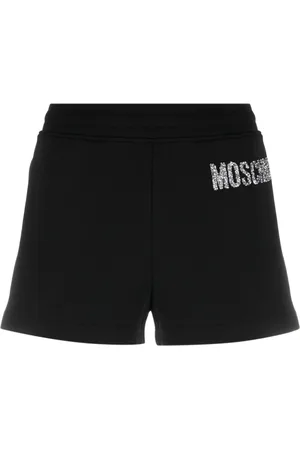 Moschino Logo-embellished organic cotton shorts