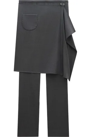 Courrèges Tailored wool-blend overskirt trousers