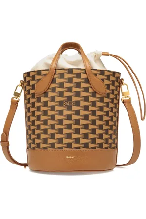 Bally Pennant logo-print bucket bag