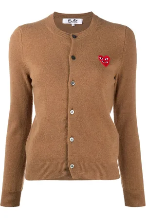 Comme des Garçons Embroidered-logo knit cardigan