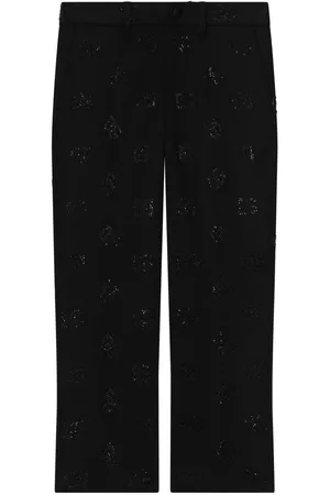 Dolce & Gabbana Logo-print wool blend trousers