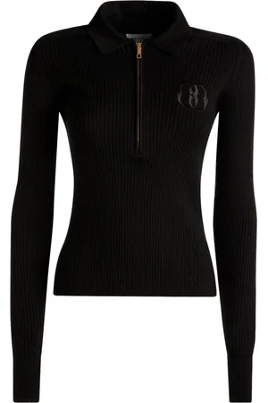 Bally Logo-embroidered ribbed-knit jumper