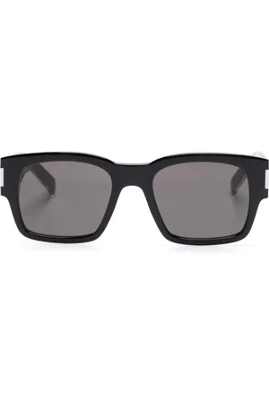 Saint Laurent Logo-plaque square-frame sunglasses