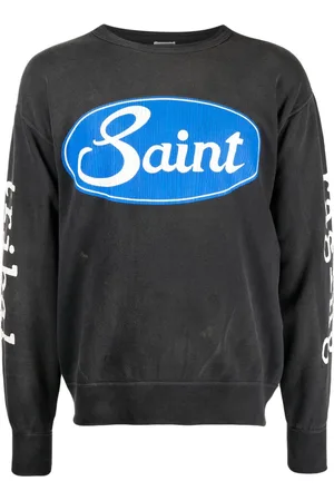 SAINT MXXXXXX Logo-print cotton sweatshirt