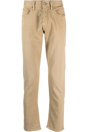 Ralph Lauren Logo-patch cotton straight-leg trousers