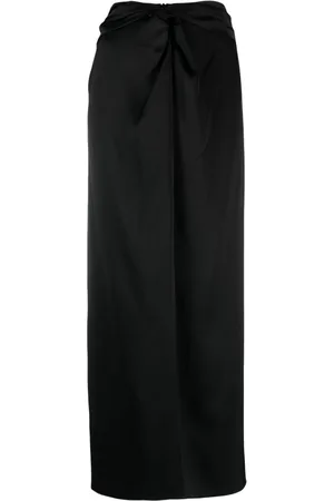 Nanushka Heida satin wrap maxi skirt