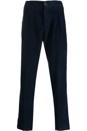 Kiton Pleated corduroy straight-leg trousers
