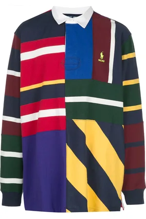 PALACE X Polo Ralph Lauren pieced rugby shirt