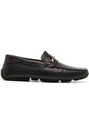 Bally Almond-toe leather loafers