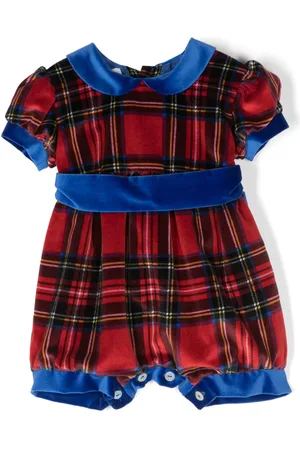 JESURUM BABY Tartan cotton romper
