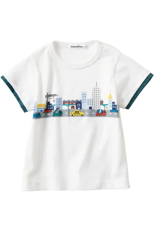 Familiar Cartoon-print cotton T-shirt