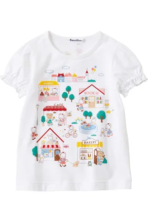 Familiar Cartoon-print cotton T-shirt