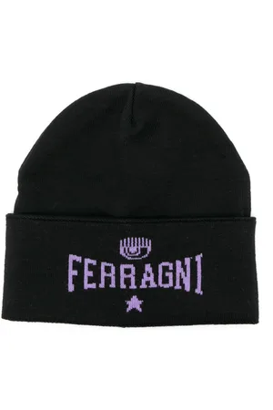 Chiara Ferragni Intarsia-knit logo beanie