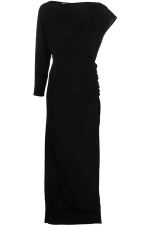REV Asymmetric slit maxi dress