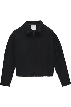 Courrèges Logo-patch wool jacket