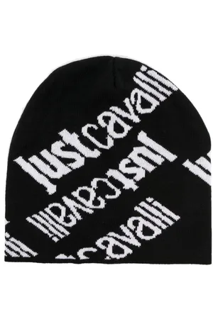 Roberto Cavalli Intarsia-knit logo beanie