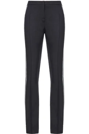 Pinko Rhinestone-embellished slim-cut trousers