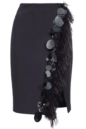 Pinko Sequin-embellished pencil skirt