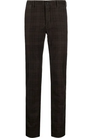 Incotex Check-print straight-leg trousers