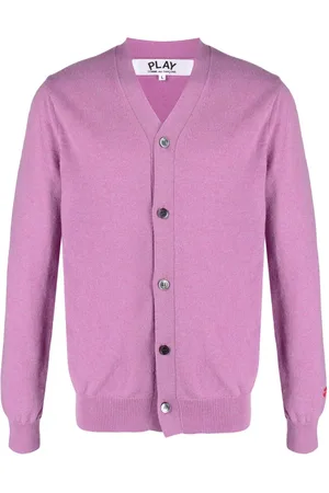Comme des Garçons Heart-patch wool cardigan