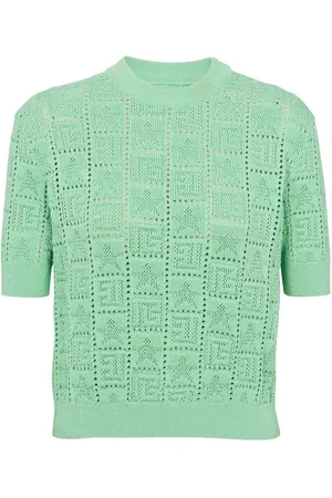 Balmain Monogram-jacquard top