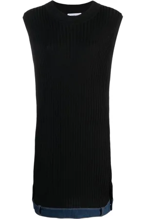 Moschino Logo-patch ribbed-knit dress