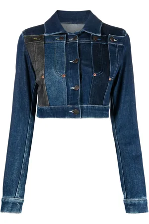 Moschino Pointed-flat collar cotton-blend jacket
