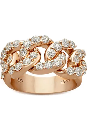 Leo Pizzo 18kt rose gold diamond Groumette ring
