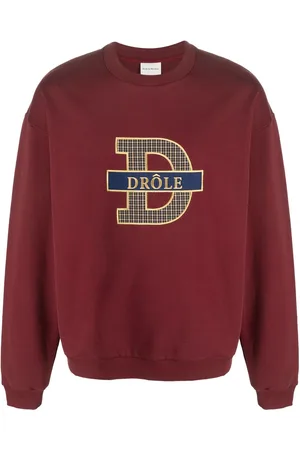 Drôle de Monsieur Tartan-check cotton sweatshirt