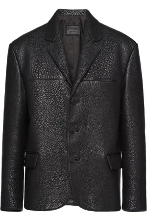 Prada Single-breasted leather jacket