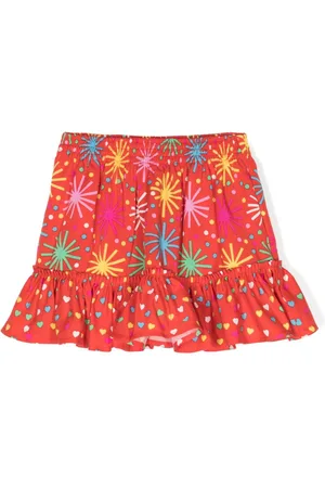 Stella McCartney Graphic-print ruffled skirt